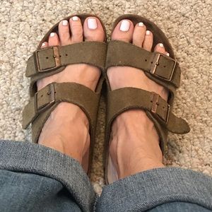 Nice Taupe Suede Birkenstocks. Size 36
